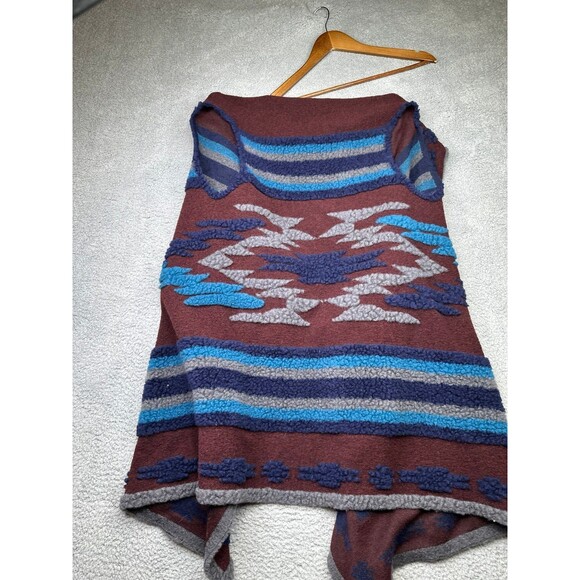 Ryan Micheal Wool blend shawl aztec western vest OSFM - Picture 6 of 6